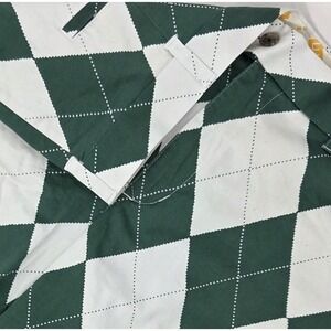 Loudmouth Golf Shorts Men's 40 Green White Argyle Print 10.5" Stretch Classic